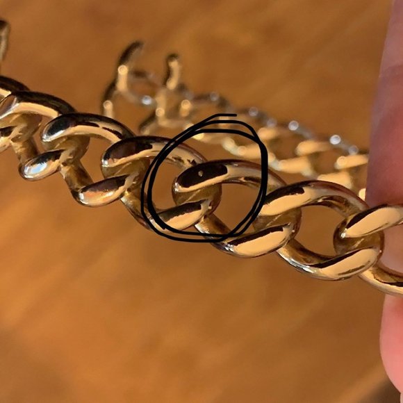 SOLD     Chanel 22C Gold CC Choker Necklace MEDIUM - Picture 11 of 11